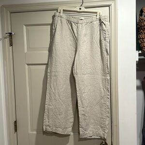 Eileen Fisher khaki linen pants